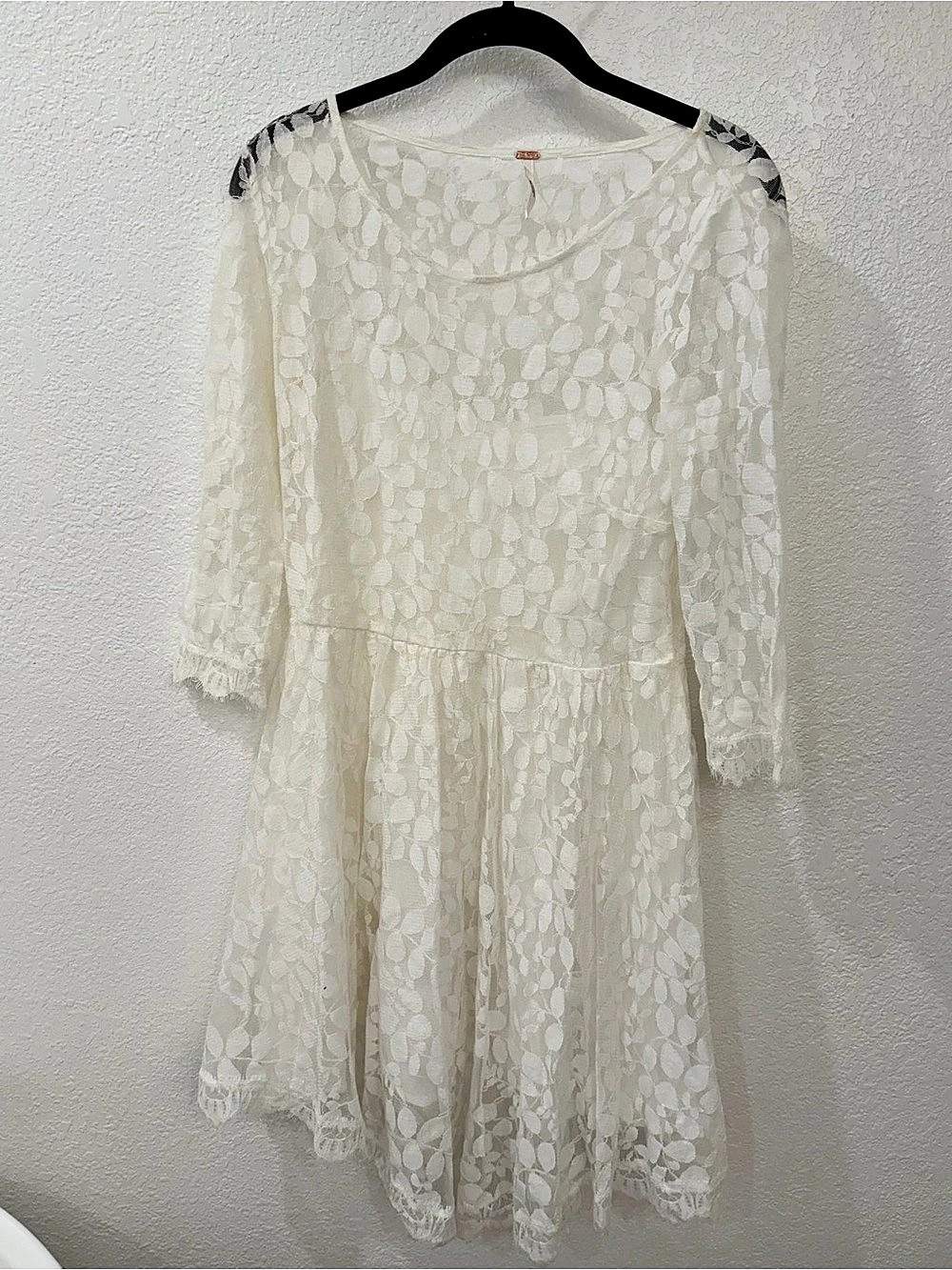 Free People Hailee Lace Mini Dress White Floral